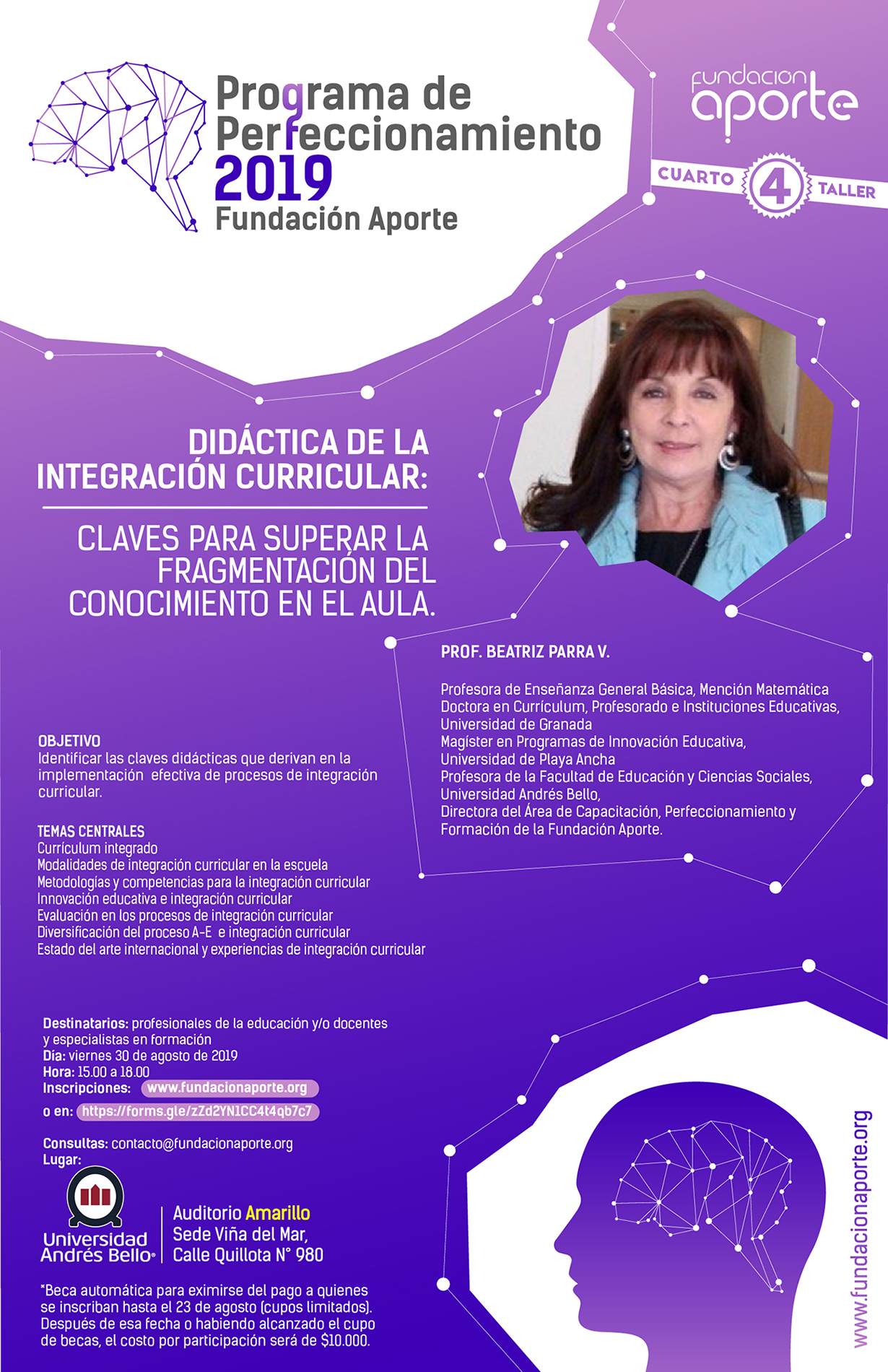 CUARTO TALLER DEL PROGRAMA DE PERFECCIONAMIENTO DE LA FUNDACIÓN APORTE